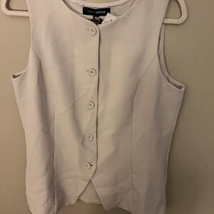 Loft Women’s Cream Vest Blouse Size L